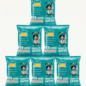 Arena para gatos premium Bentonita pack x6