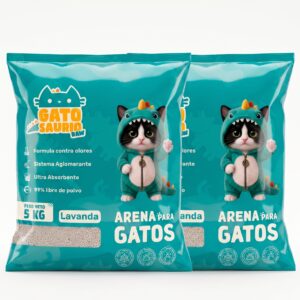 Arena para gatos premium Bentonita pack x2