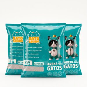 Arena para gatos premium Bentonita pack x3