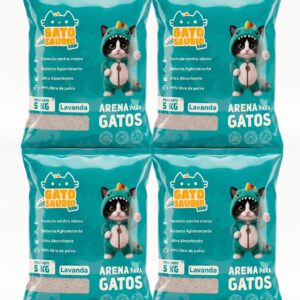 Arena para gatos premium Bentonita pack x4