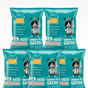 Arena para gatos premium Bentonita pack x5