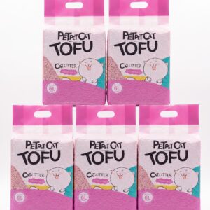 Arena para gatos biodegradable tofu pack x5